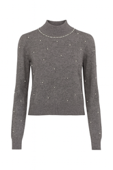 Turtleneck m. Perledetaljer - Ingen Returret